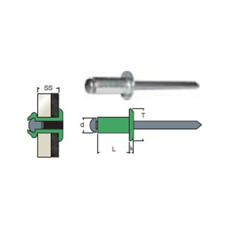 AFT-Rivetto standard Al/Acciaio TT - 4,0x6,0